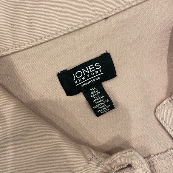 Jones New York blush cotton stretch jacket Size Large A6 - Picture 2 of 5